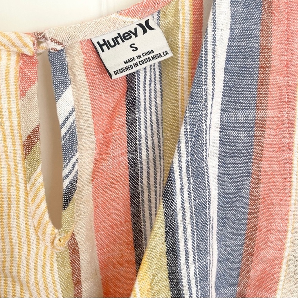 Hurley Iris Striped Lace Up Romper - Picture 5 of 5